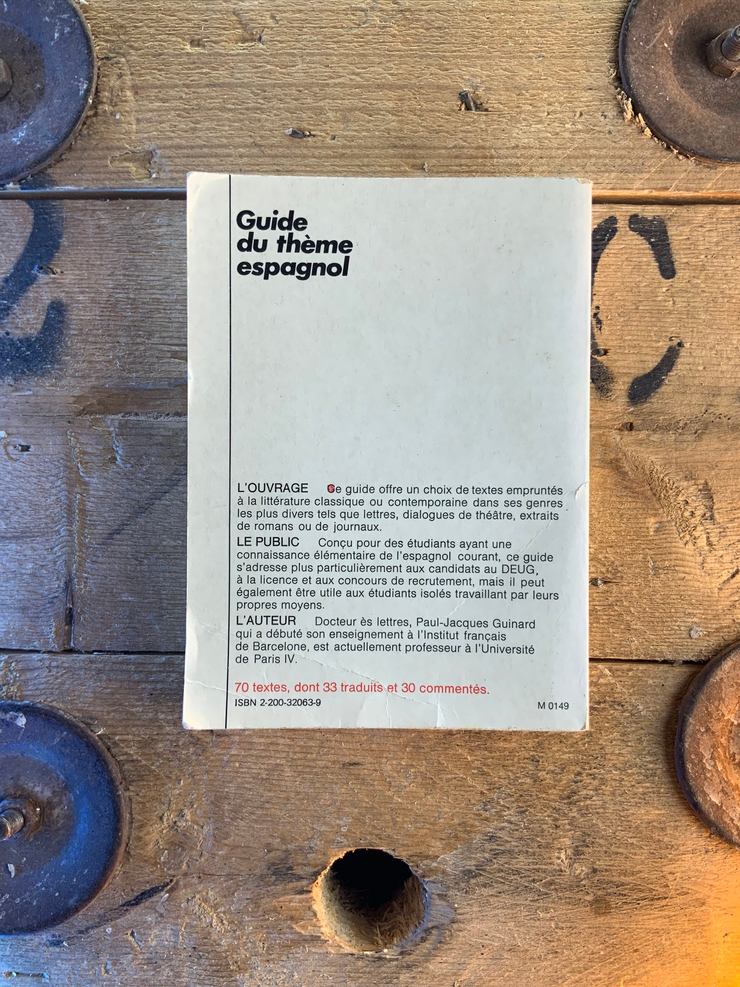 Guide du thème espagnol - Paul-Jacques Guinard