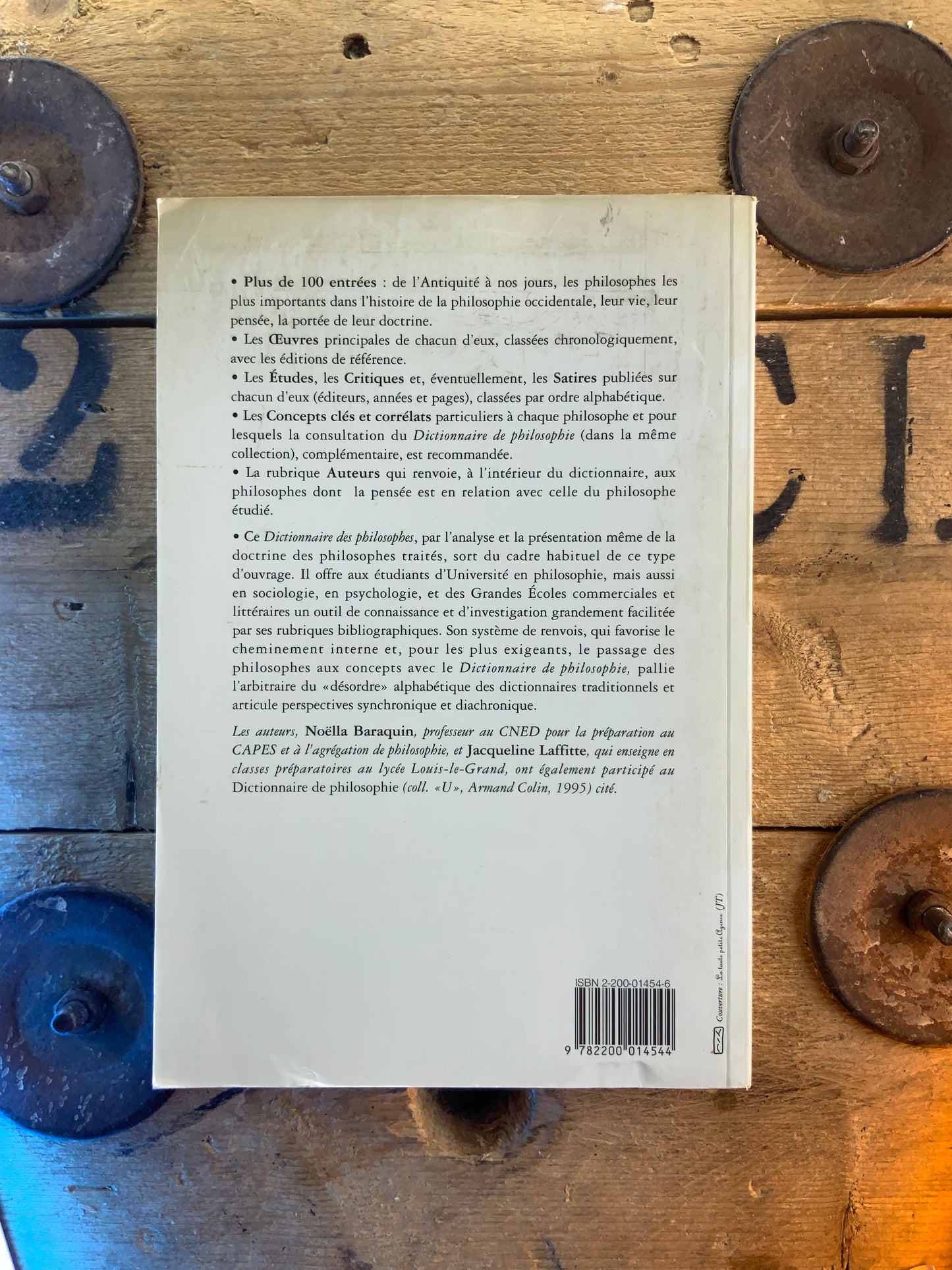 Dictionnaire des philosophes - Noëlla Baraquin et Jacqueline Laffitte