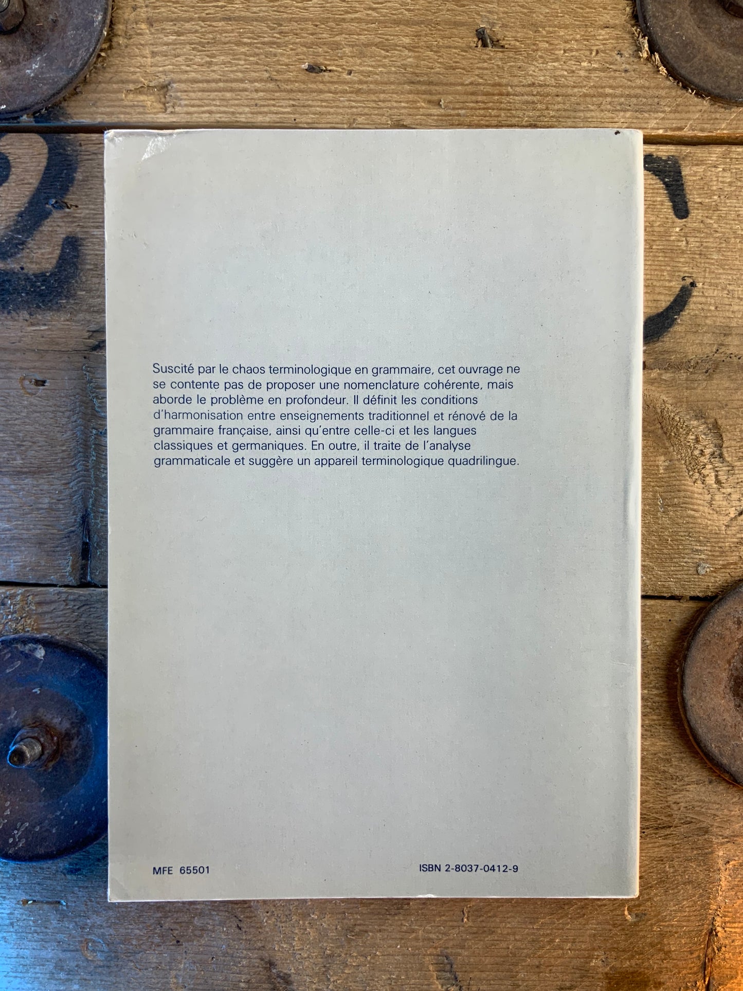 Terminologie grammaticale : essai de clarification et d’harmonisation - Jacques Lerot et Jean-René Klein