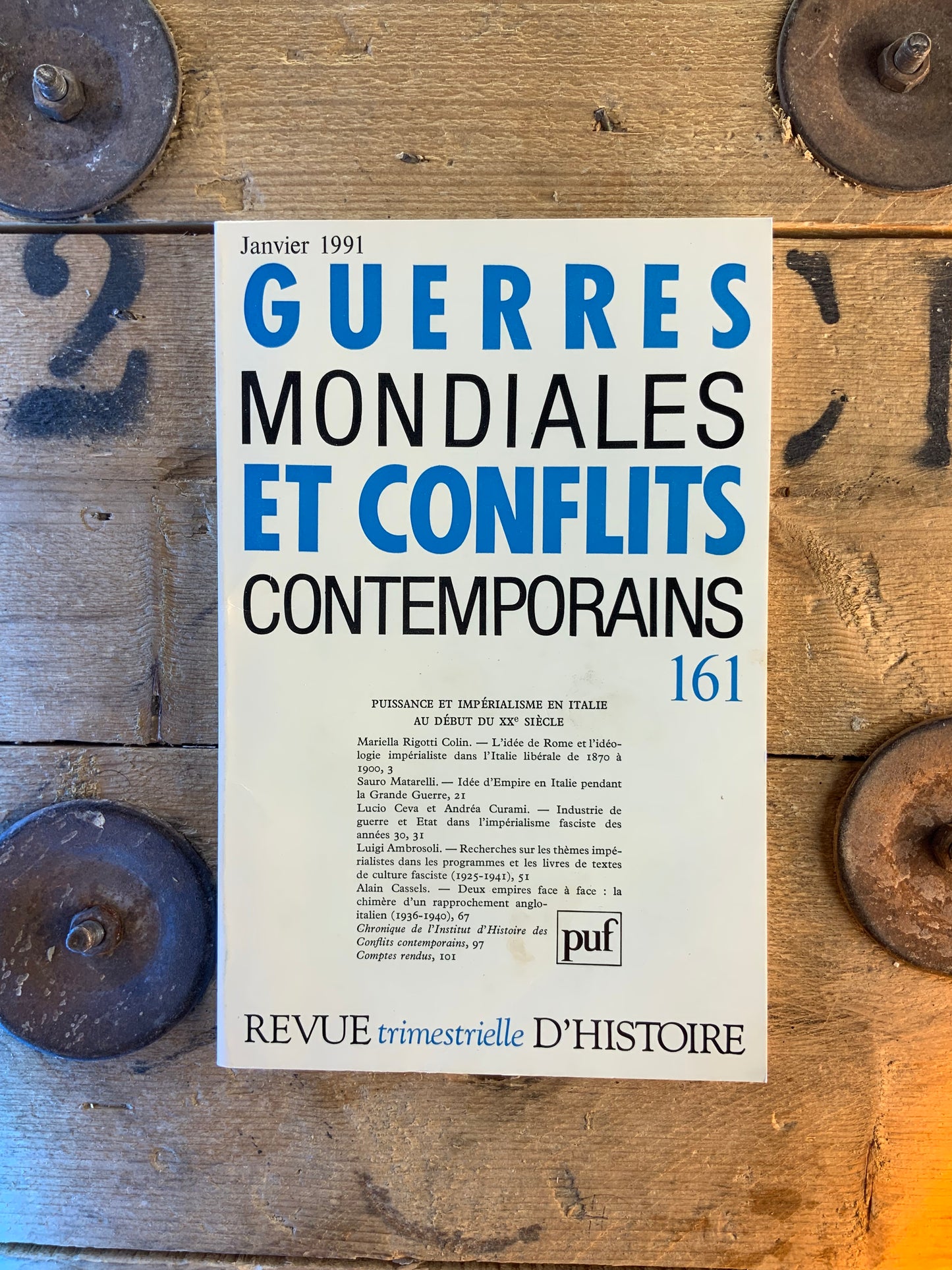 Guerres mondiales et conflits numéro 161 [ Revue trimestrielle d’histoire ]