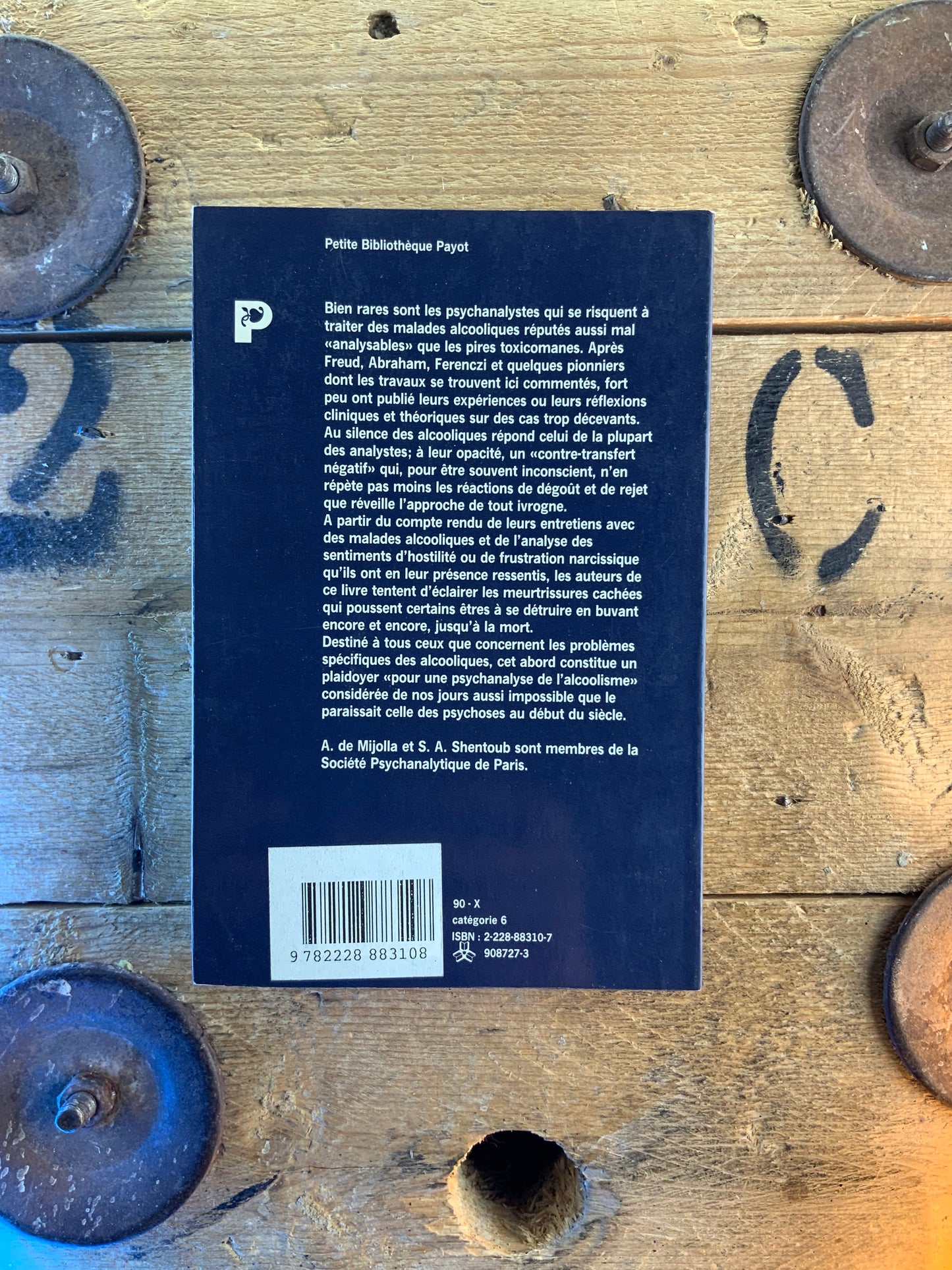 Pour une psychanalyse de l’alcoolisme - A. De Mijolla et S.A. Shentoub