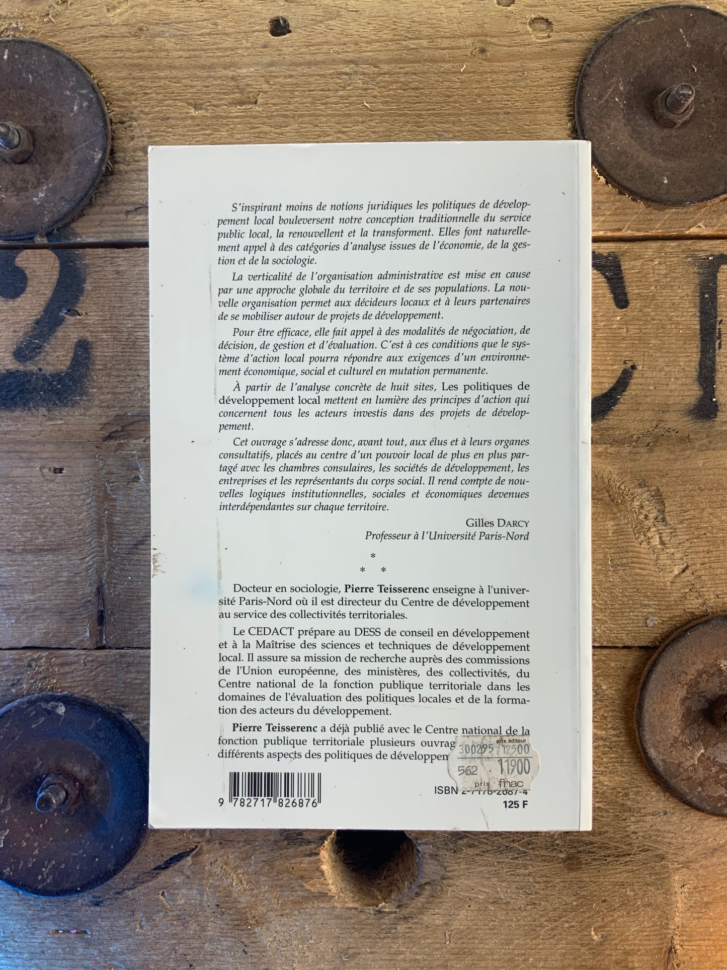 Les politiques de développement local : approche sociologique - Pierre Teisserenc