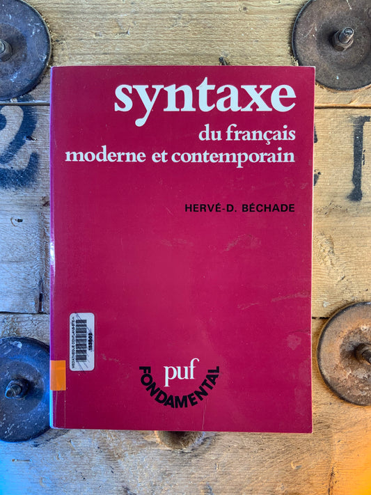 Sytanxe du français moderne et contemporain - Hervé D. Bechad