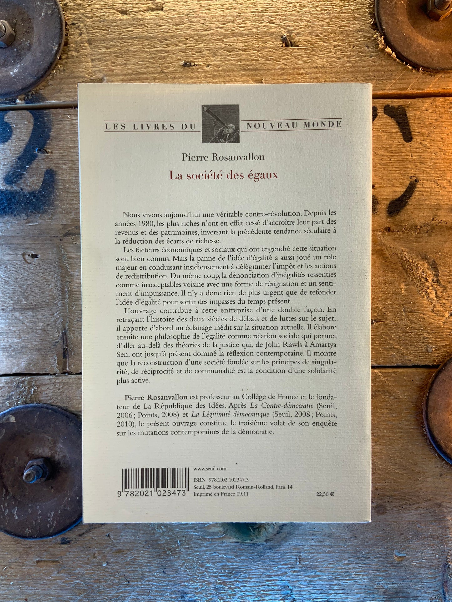 La société des égaux - Pierre Rosanvallon