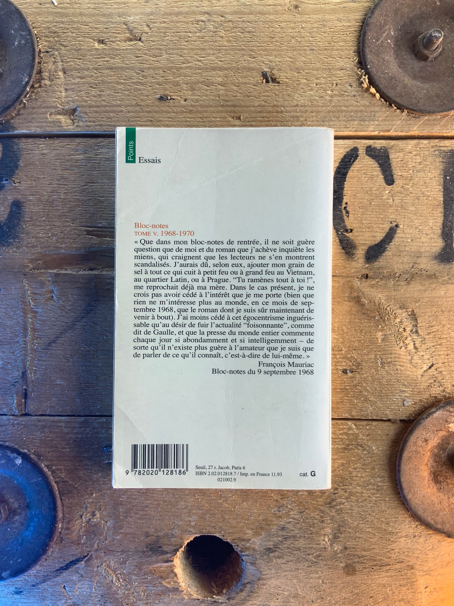 Bloc-notes : Tome V 1968-1970 - François Mauriac