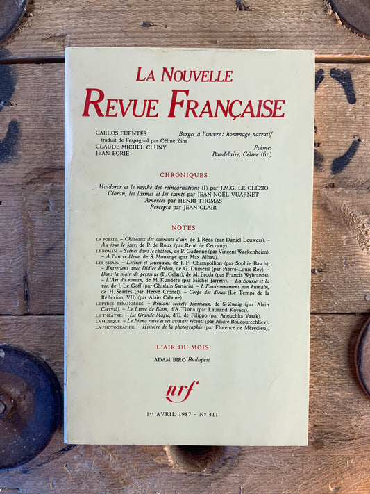 N.R.F numéro 411 [ La Nouvelle Revue Française ]