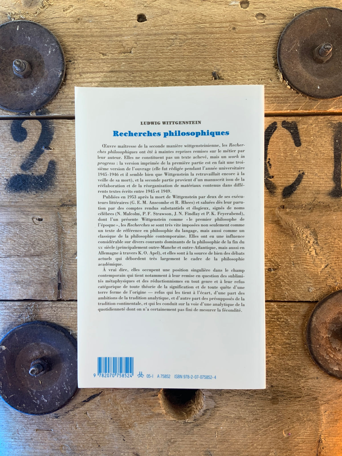 Recherches philosophiques - Ludwing Wittgenstein