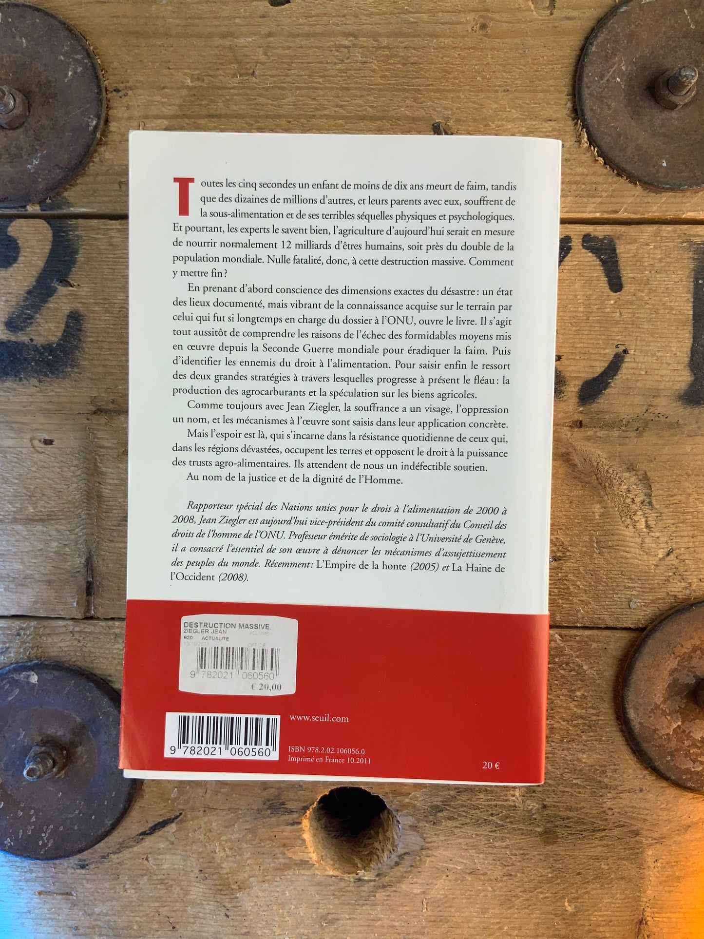 Destruction massive : géopolitique de la faim - Jean Ziegler
