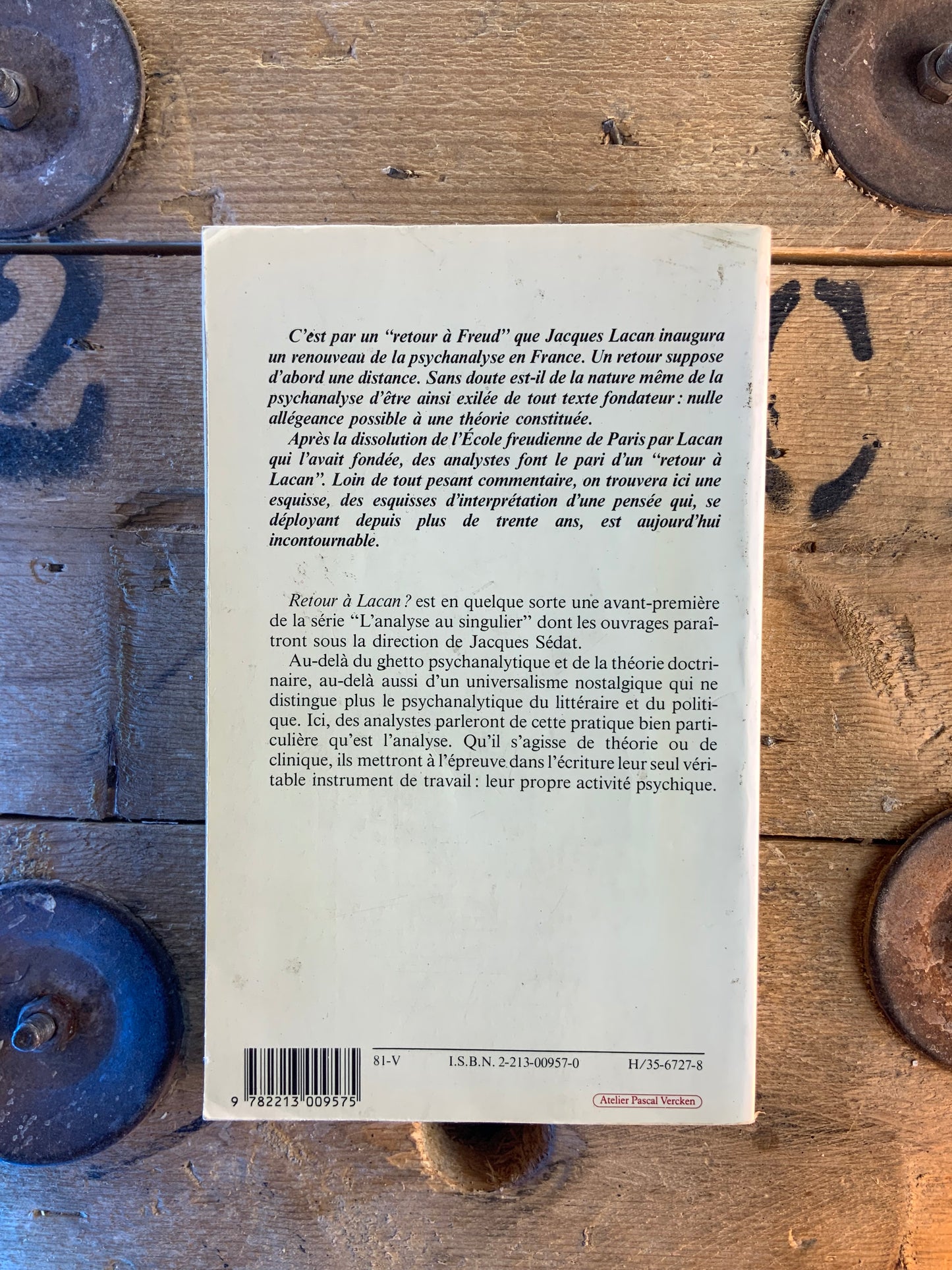 Retour à Lacan ?