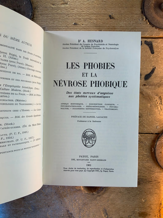 Les phobies et la névrose phobique - A. Hesnard