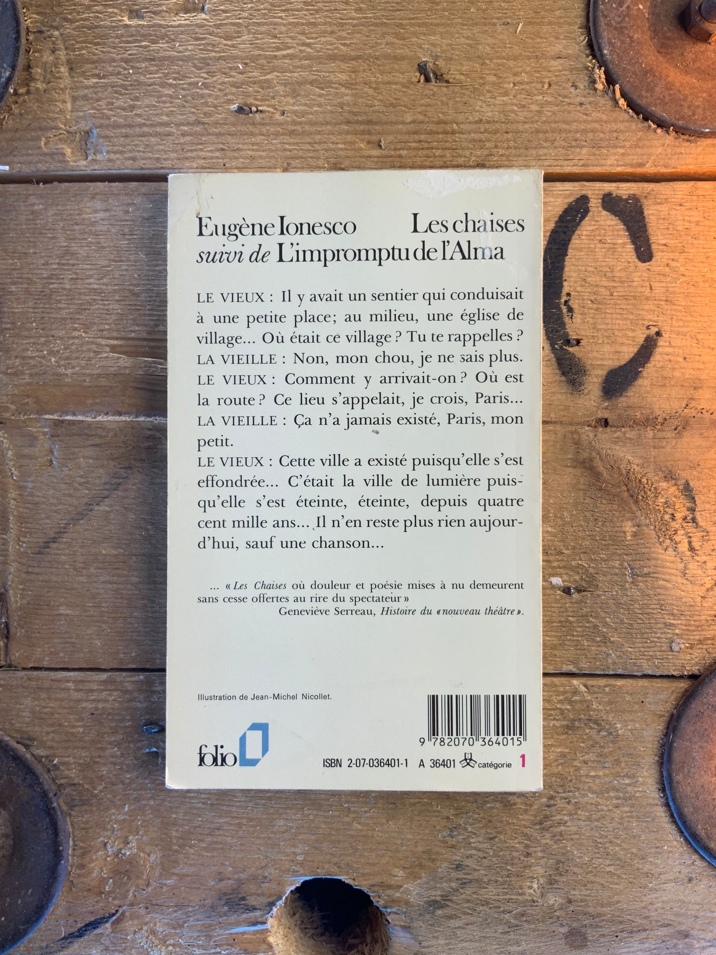 Les chaises, suivi de L’impromptu de l’Alma - Ionesco