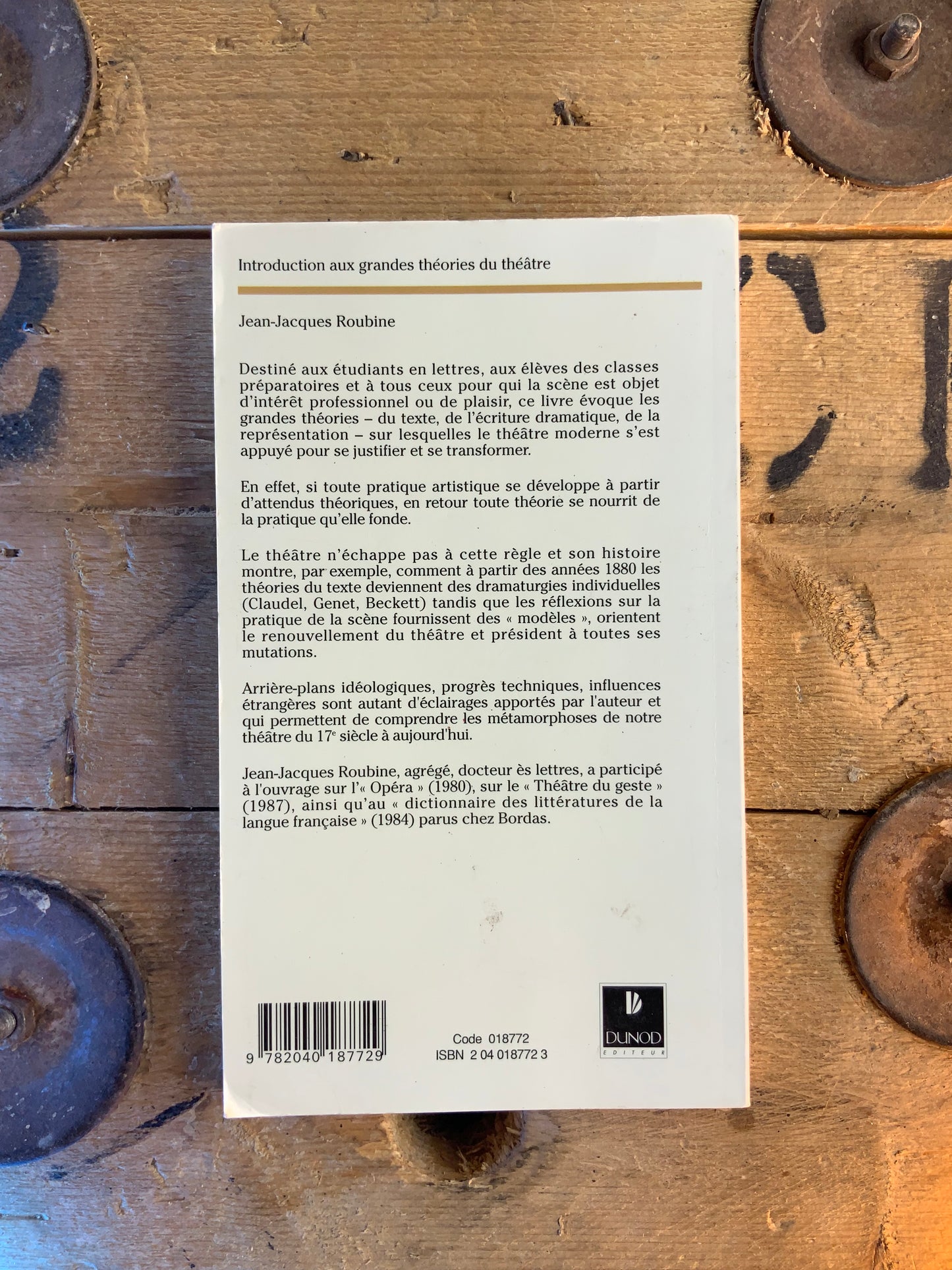 Introduction aux grandes théories du Théâtre - Jean-Jacques Roubine