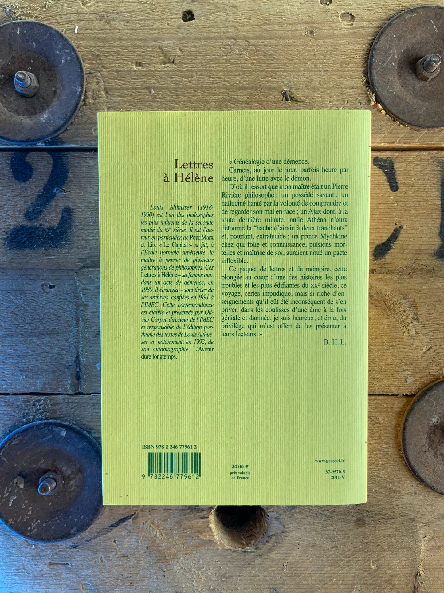 Lettres à Hélène - Louis Althusser