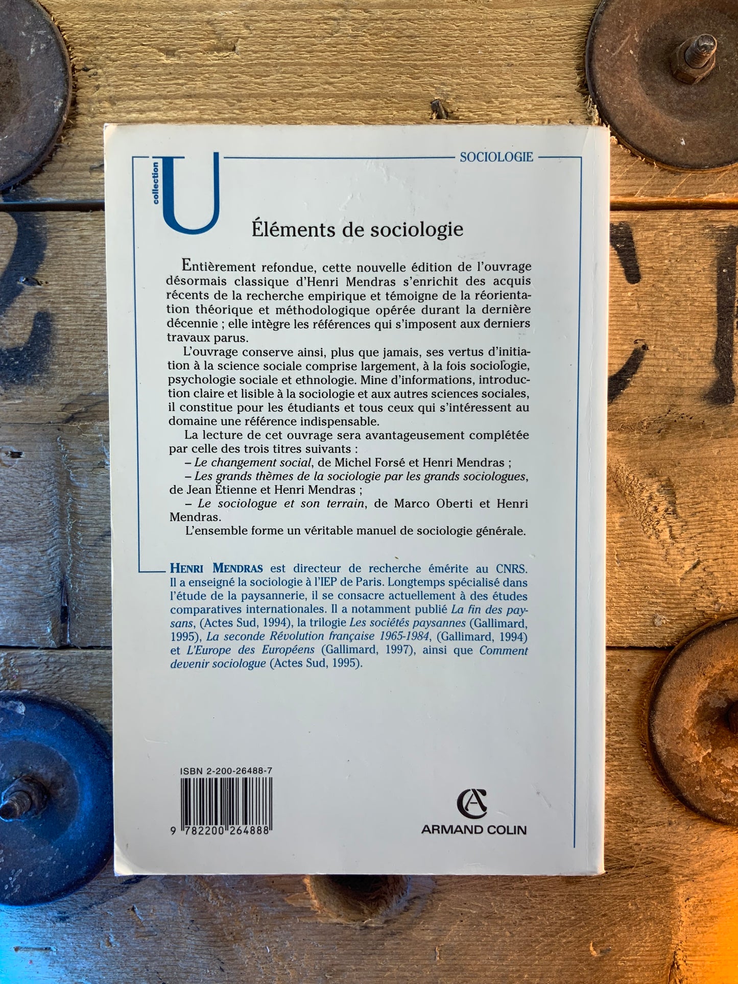 Éléments de sociologie - Henri Mendras