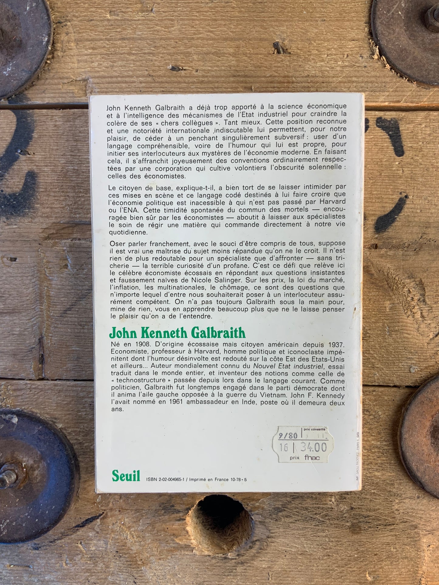 Tour savoir ou presque sur l’économie - John Keneth Galbraith et Nicole Salinger