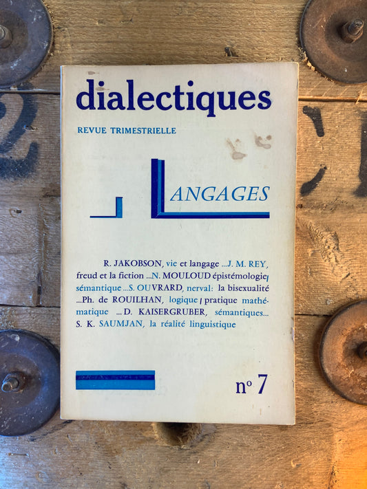 Langagues numéro 7 [ Revue Dialectiques ]