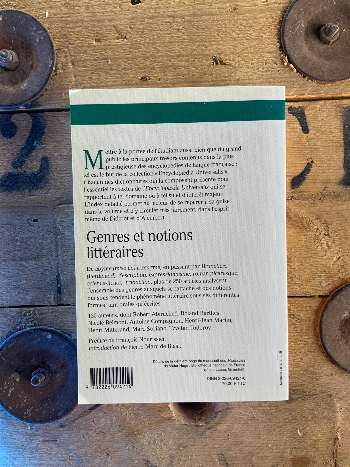 Dictionnaire des Genres et notions littéraires
