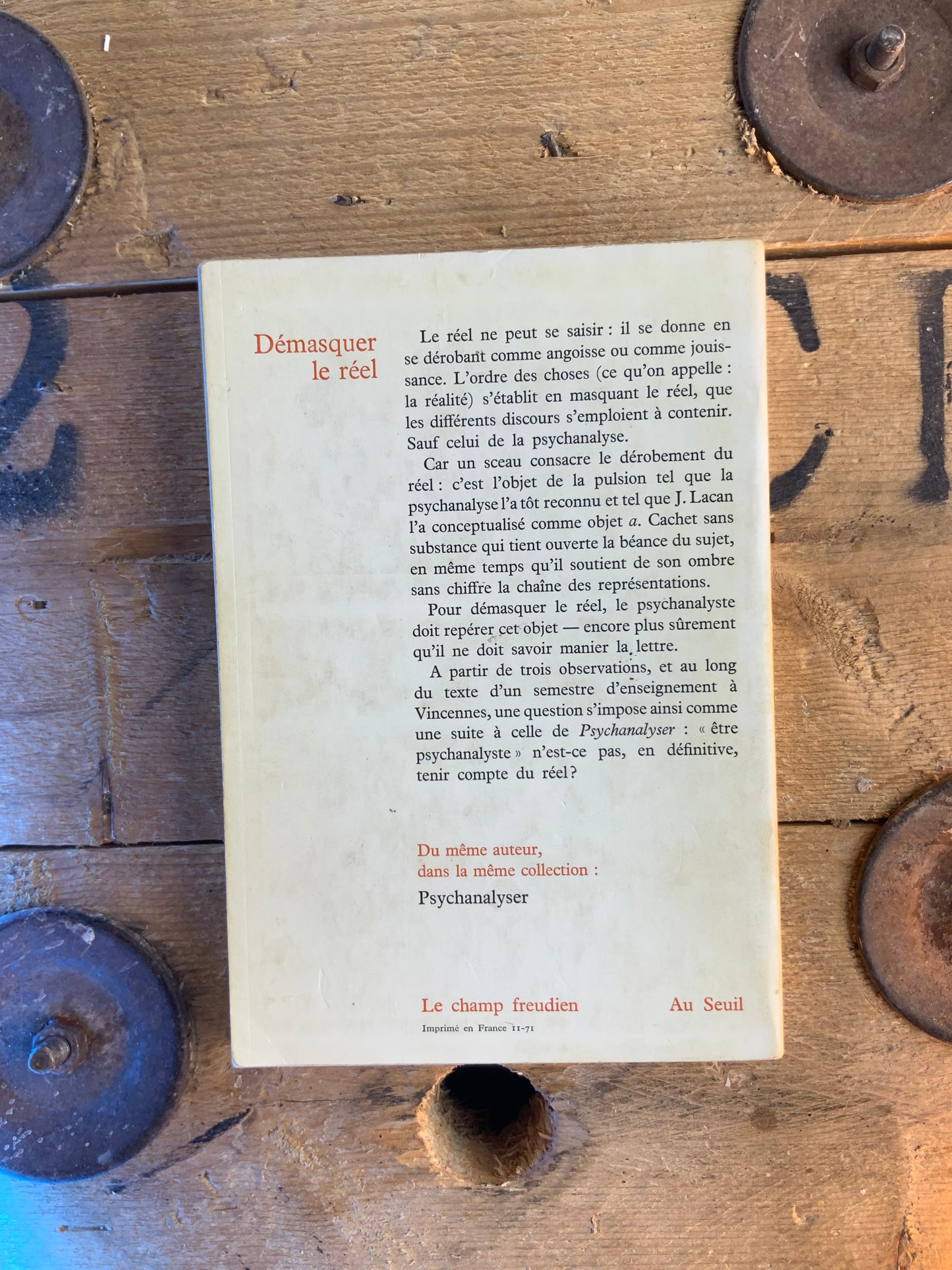 Démasquer le réel : essai sur l’objet en psychanalyse - Serge Leclaire