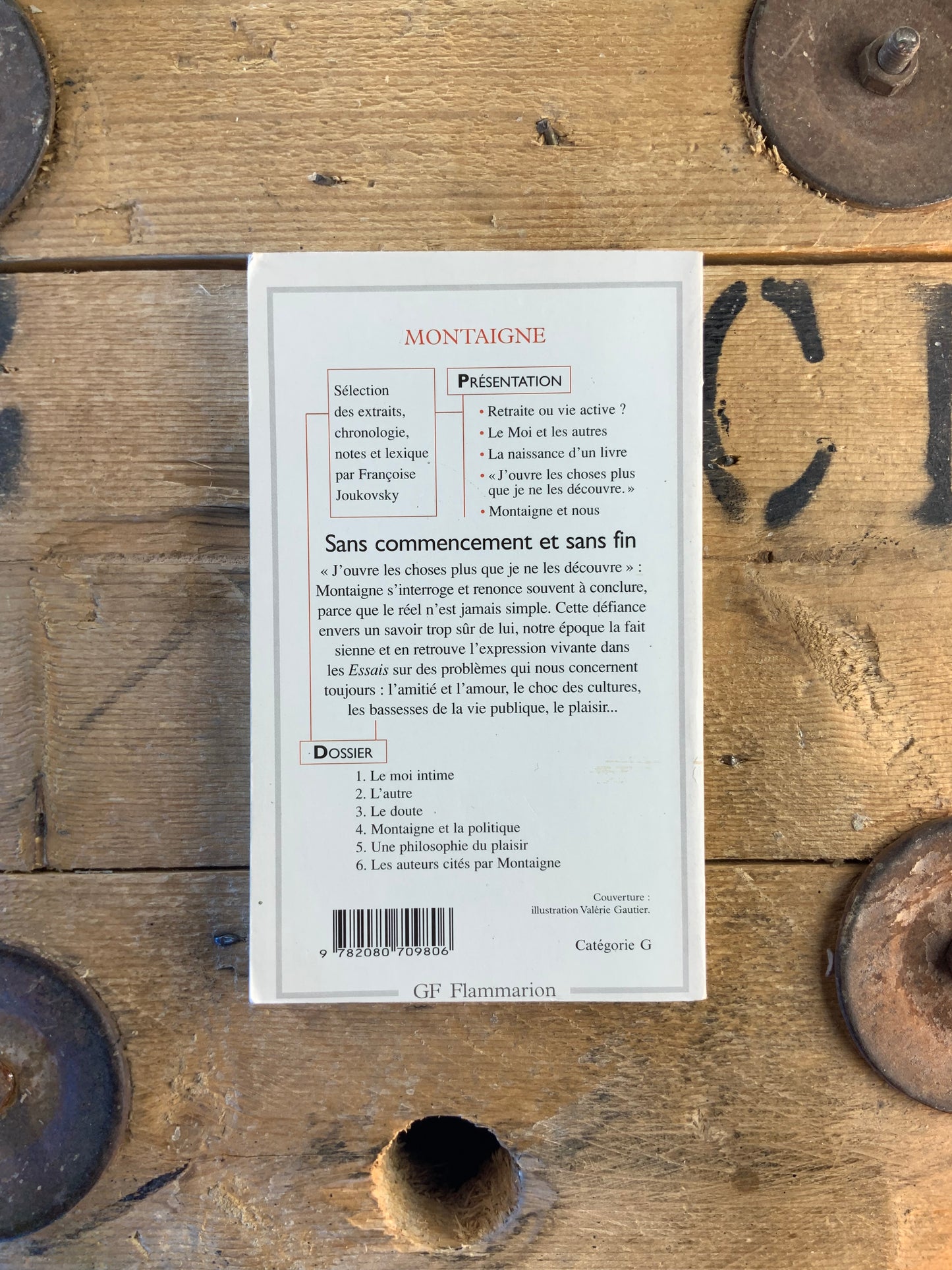 Sans commencement et sans fin - Montaigne