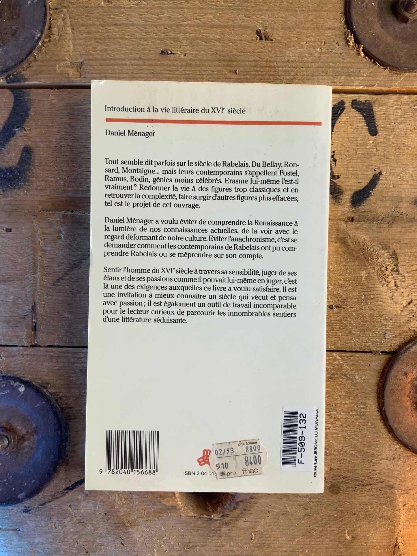 Introduction à la vie littéraire du XVIe siècle - Daniel Ménager