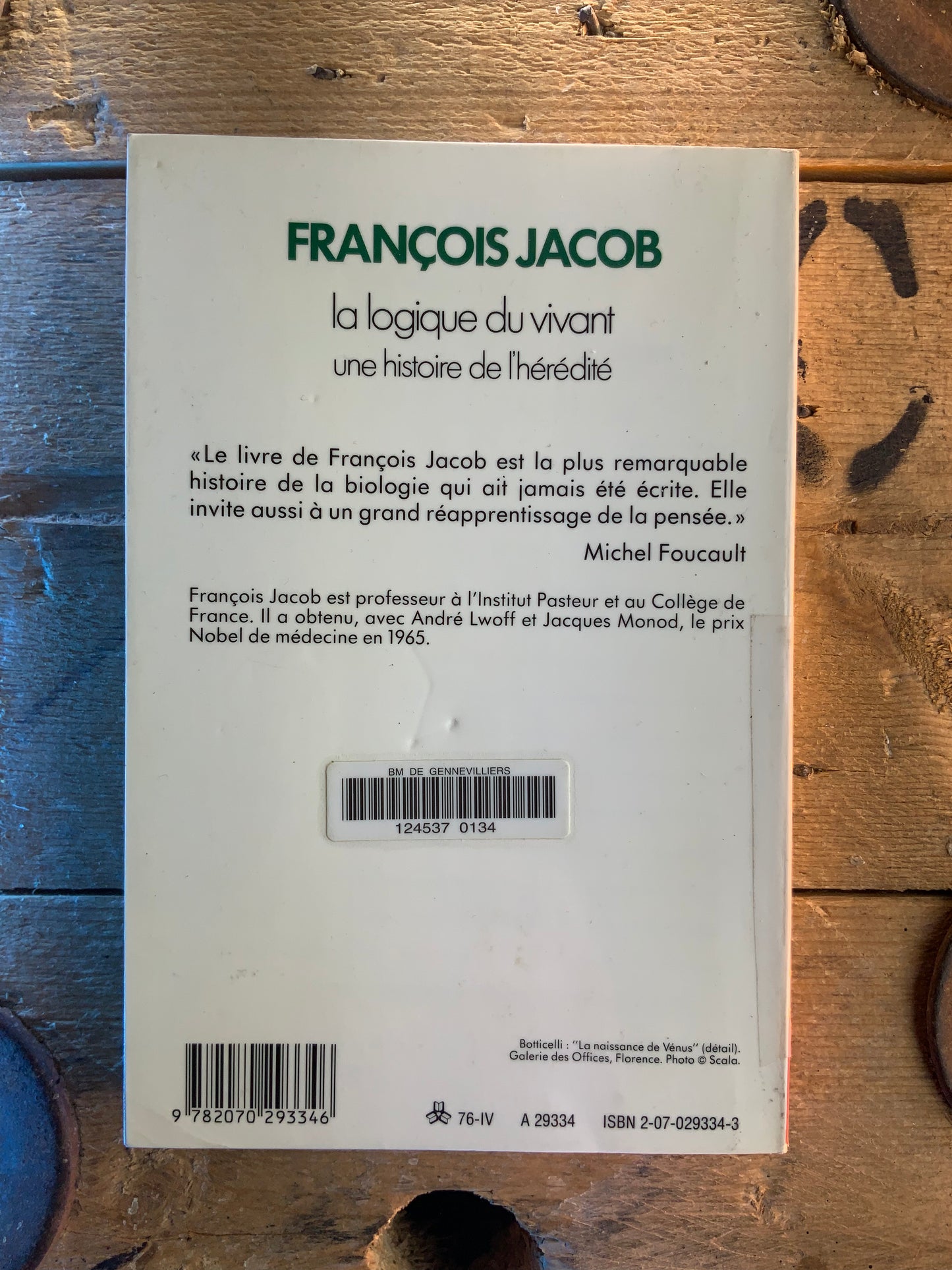 La logique du vivant - François Jacob