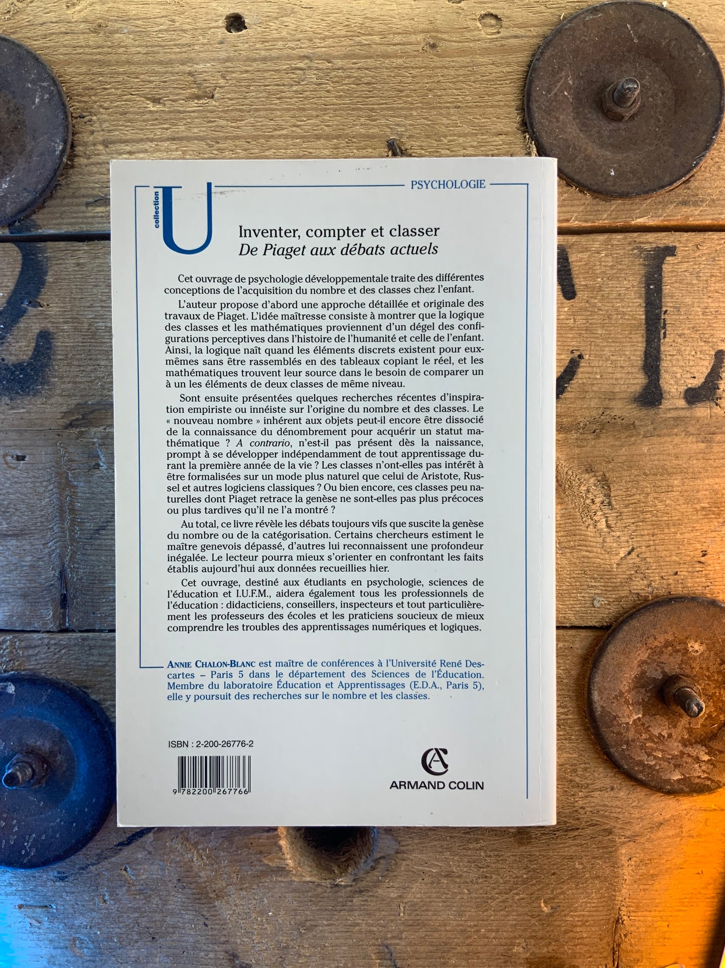 Inventer, compter et classer : de Piaget aux débats actuels - Annie Chalon-Blanc