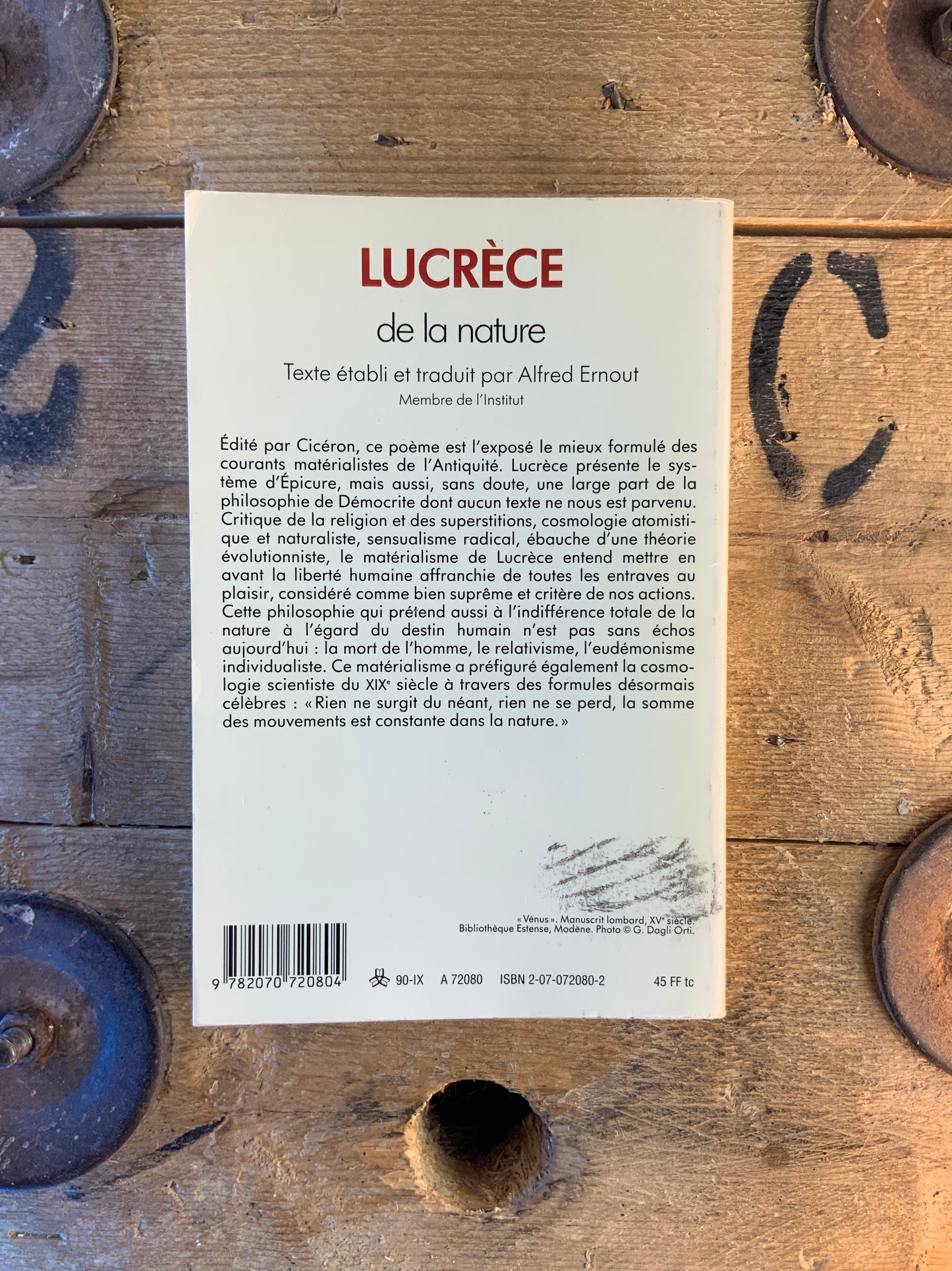 De la nature - Lucrèce