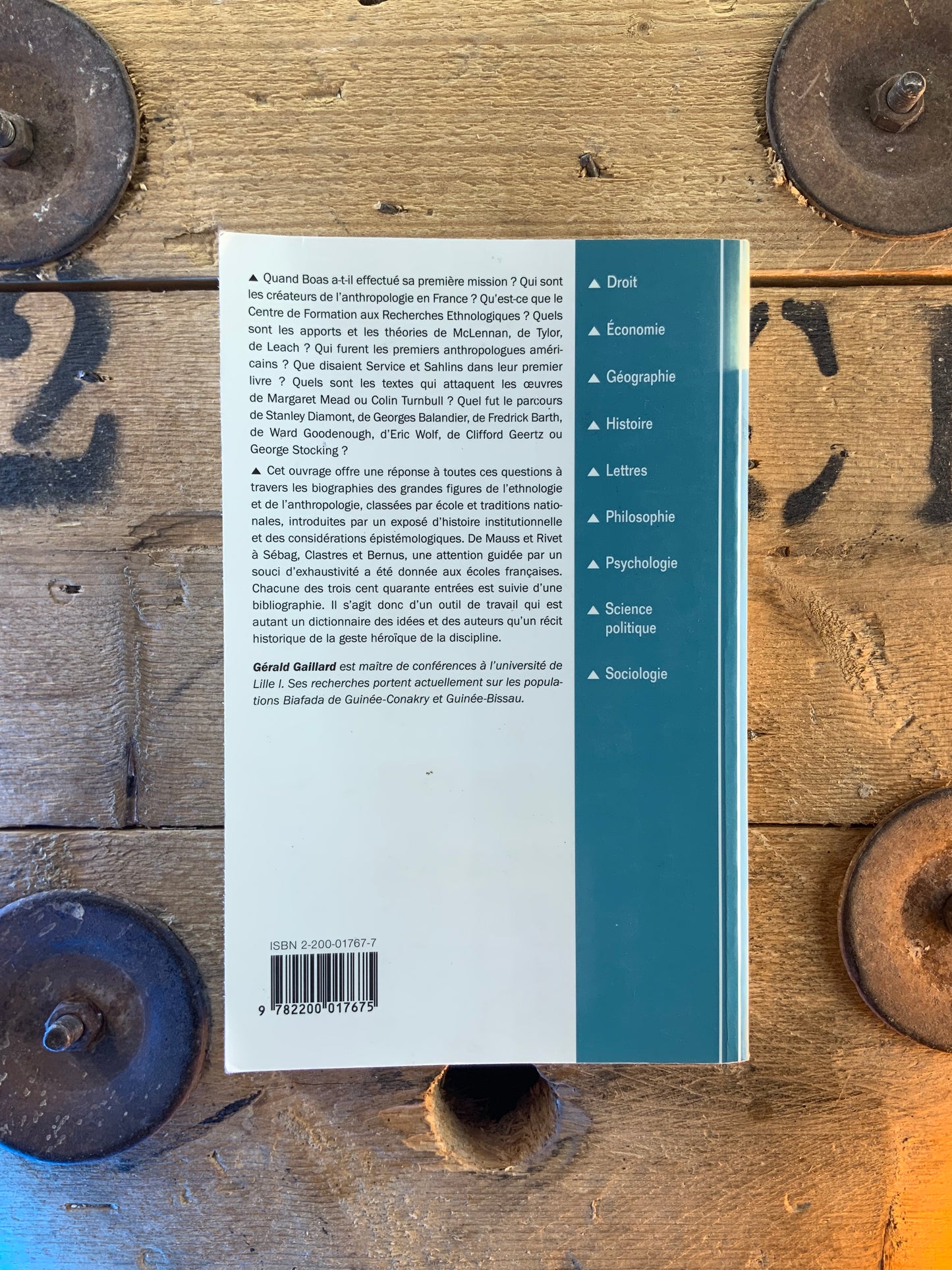 Dictionnaire des ethnologues et des anthropologues - Gérald Gaillard