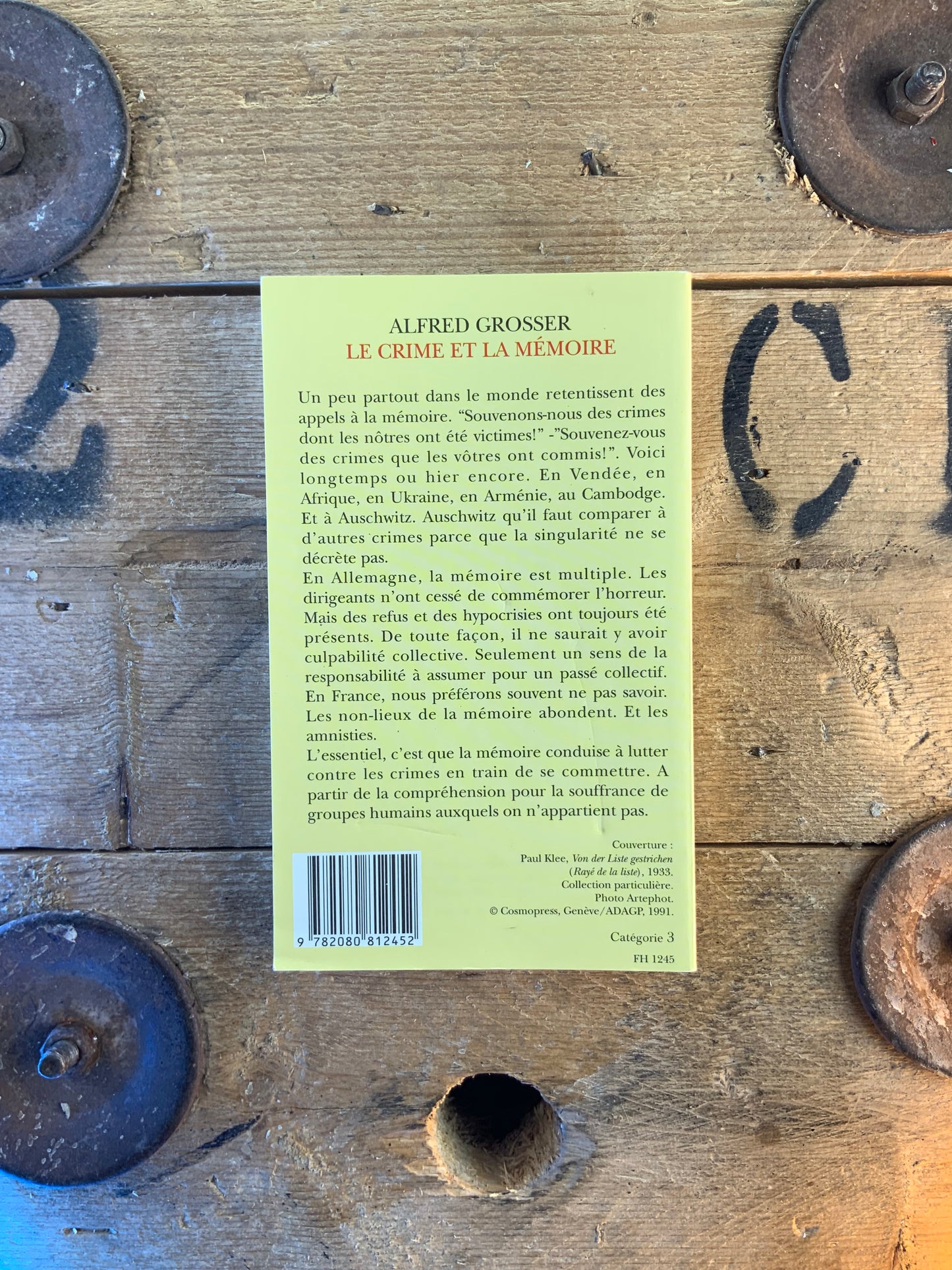 Le crime et la mémoire - Alfred Grosser