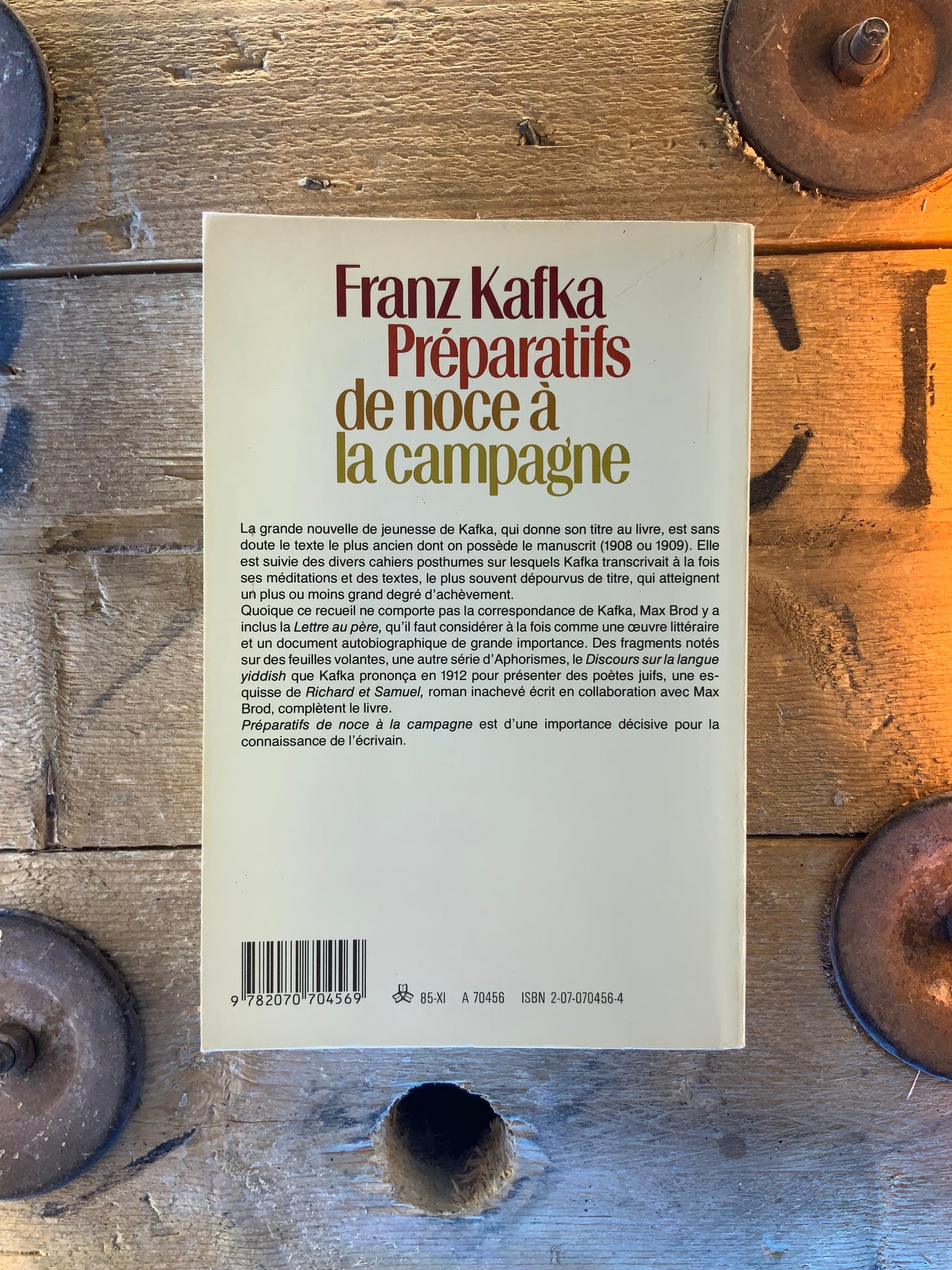 Préparatifs de noce à la campagne - Franz Kafka