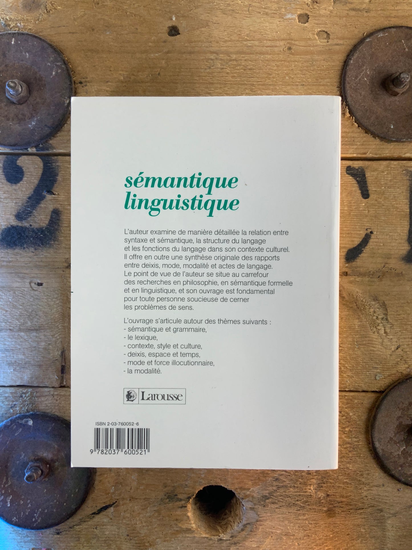 Sémantique linguistique - John Lyons