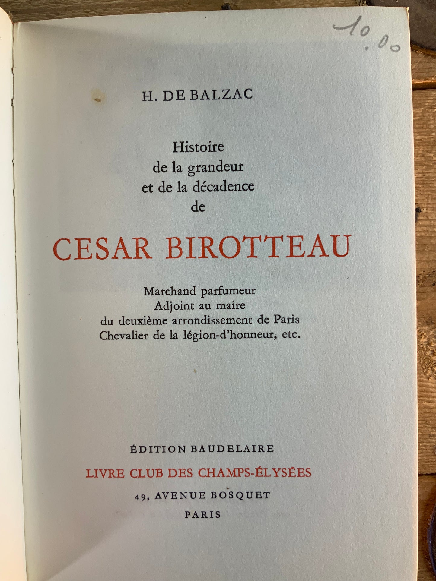 Cesar Birotteau - Honoré de Balzac
