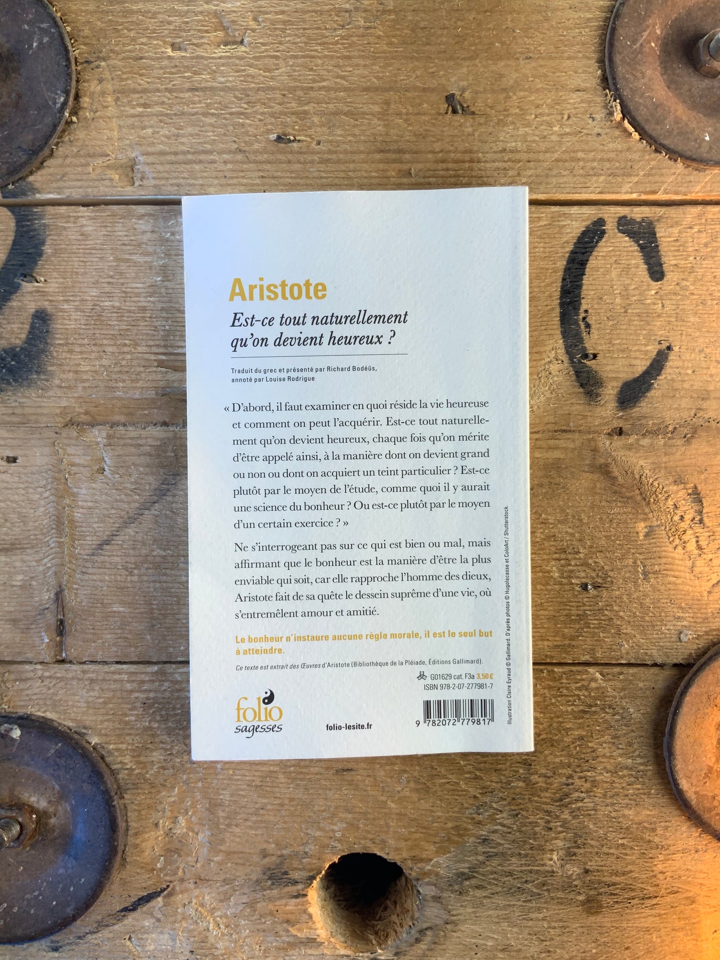 Est-ce tout naturellement qu’on devient heureux ? - Aristote