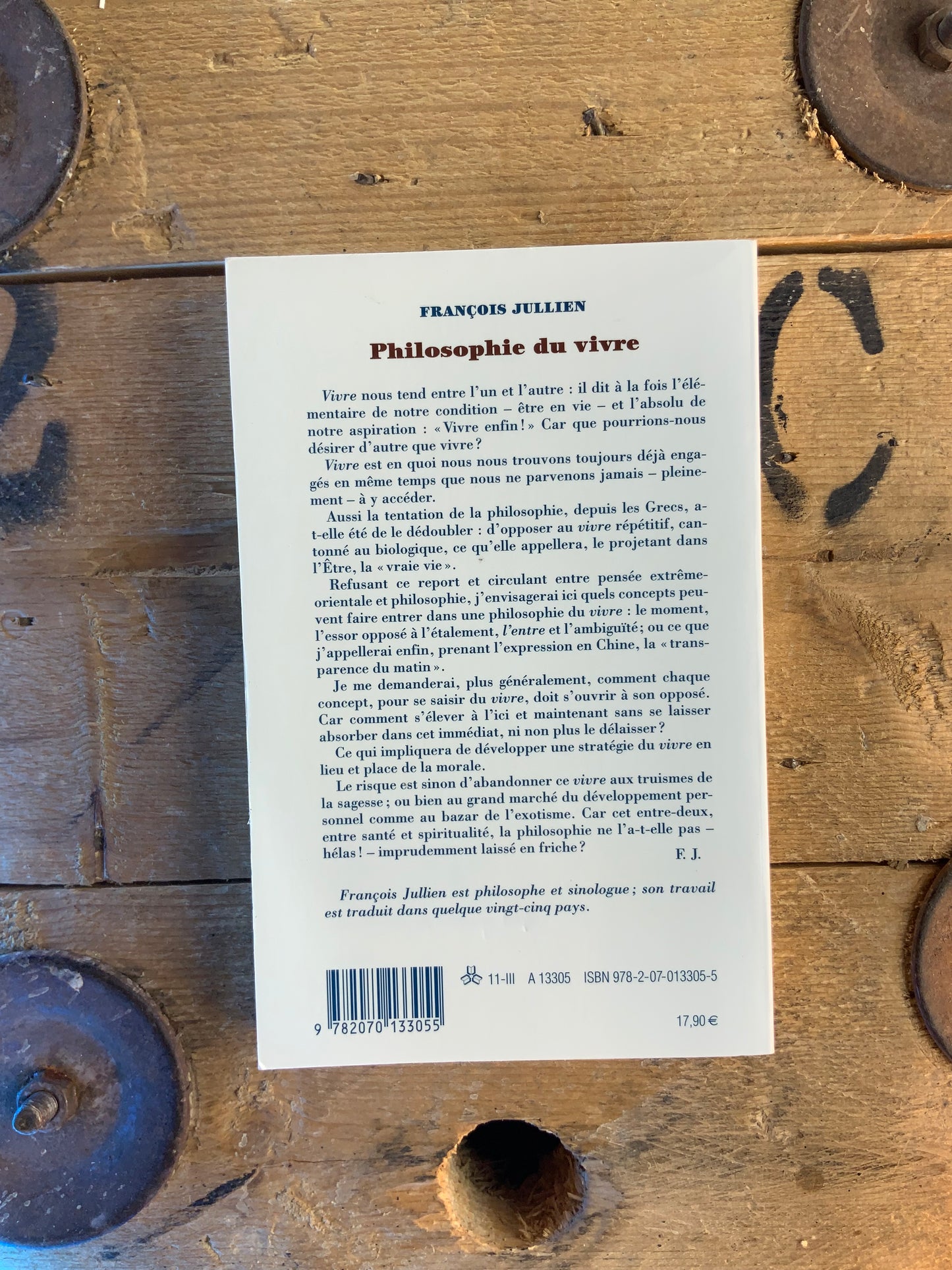 Philosophie du vivre - François Jullien