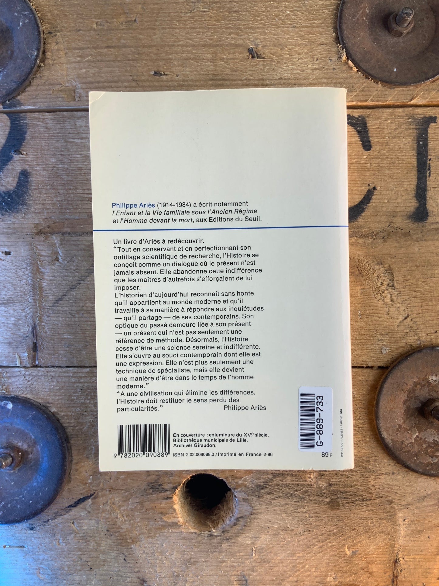 Le temps de l’histoire - Philippe Ariès