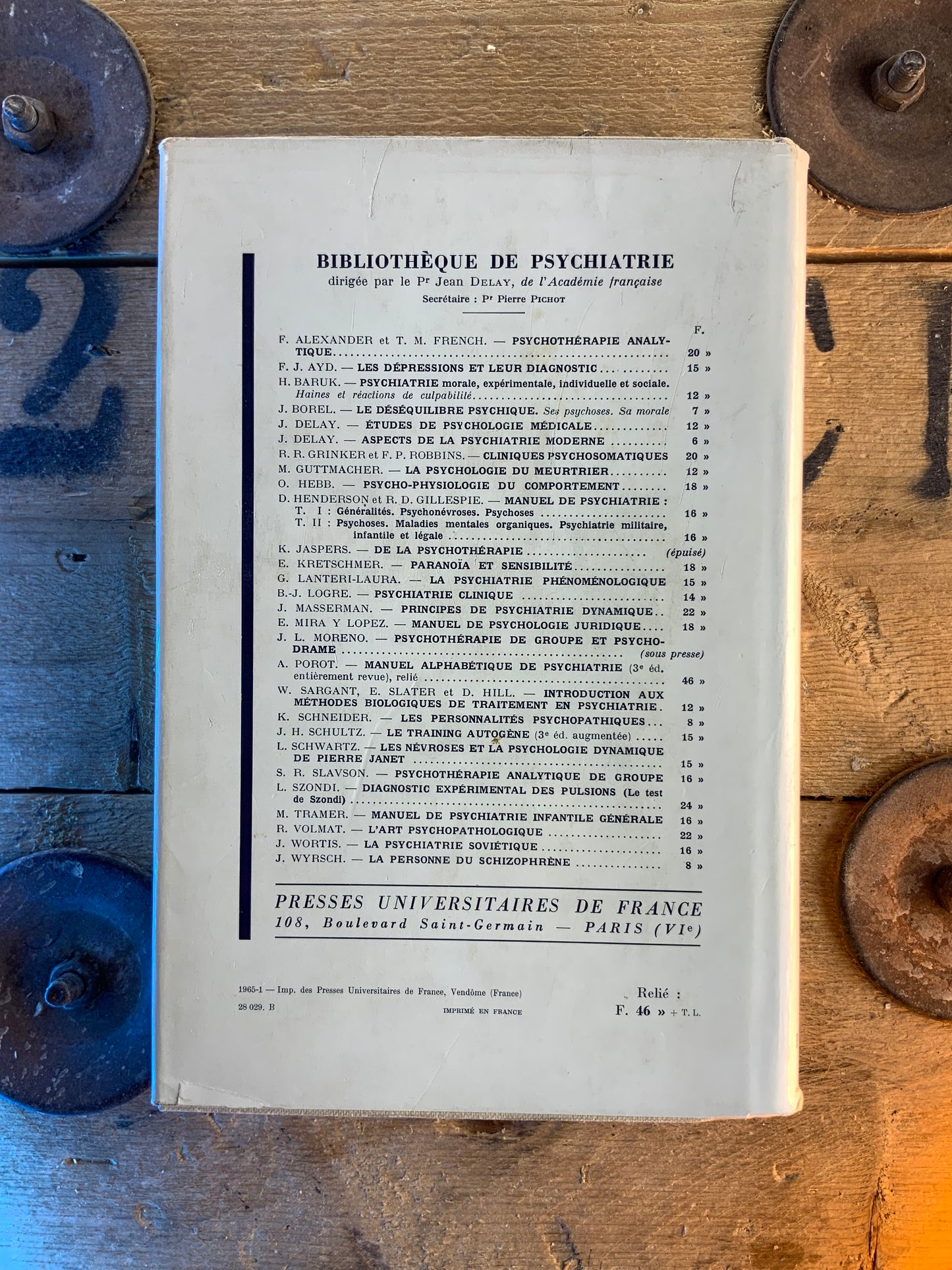 Manuel alphabétique de psychiatrie - Antoine Porot