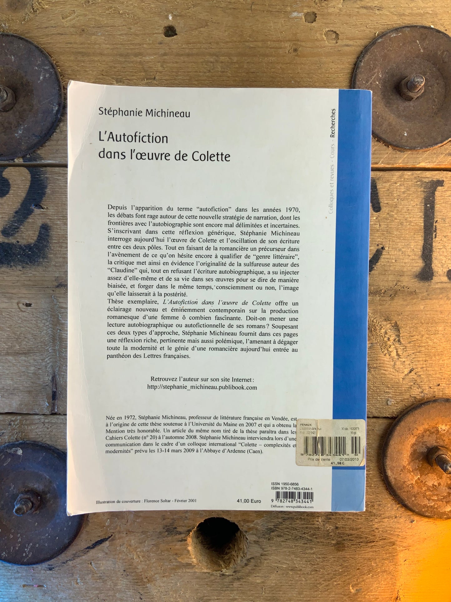 L’Autofiction dans l’œuvre de Colette - Stéphanie Michineau