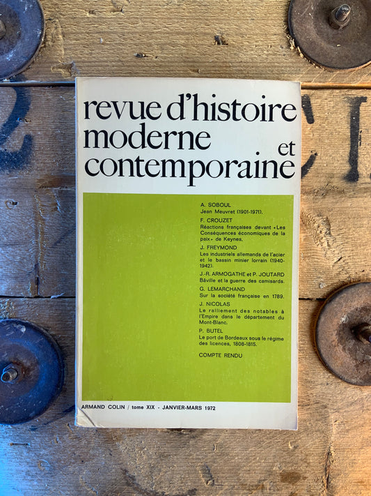 Revue d’histoire moderne et contemporaine - tome XIX