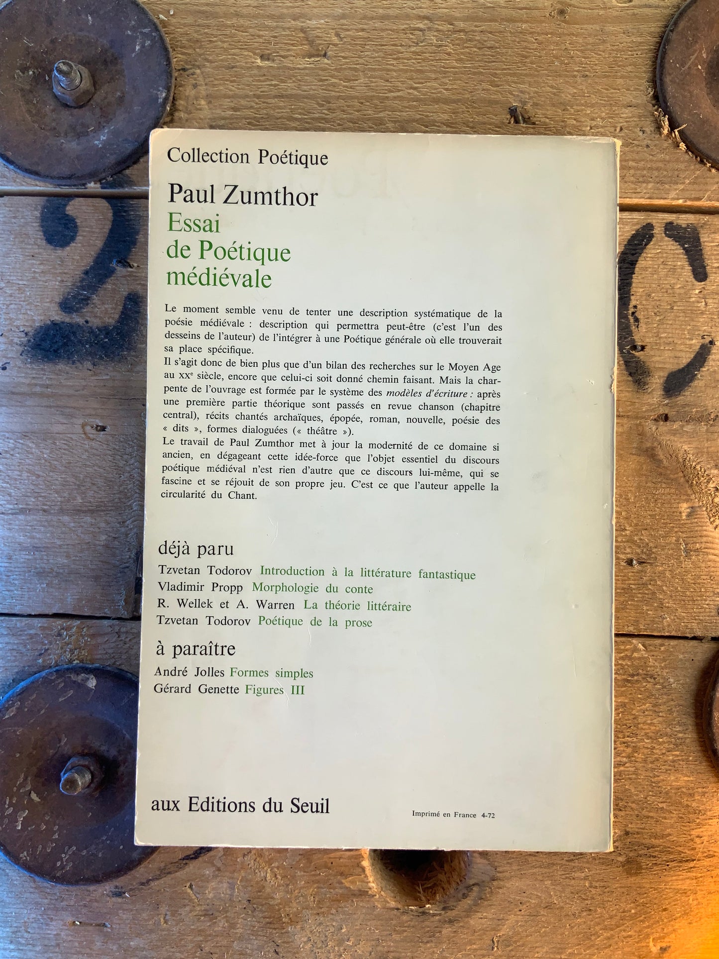 Poétique : revue de théorie et d’analyse littéraire 10 - 1972