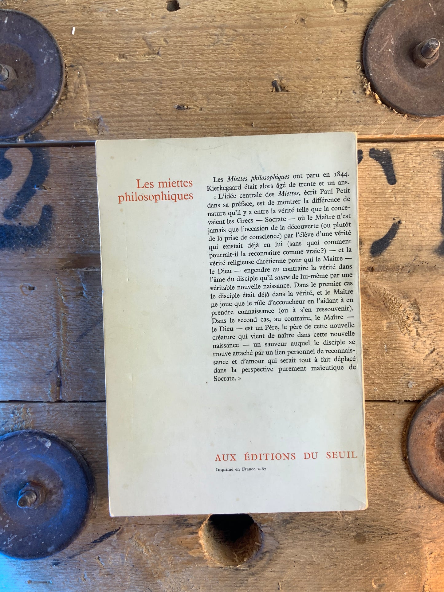 Les miettes philosophiques - Sœren Kierkegaard