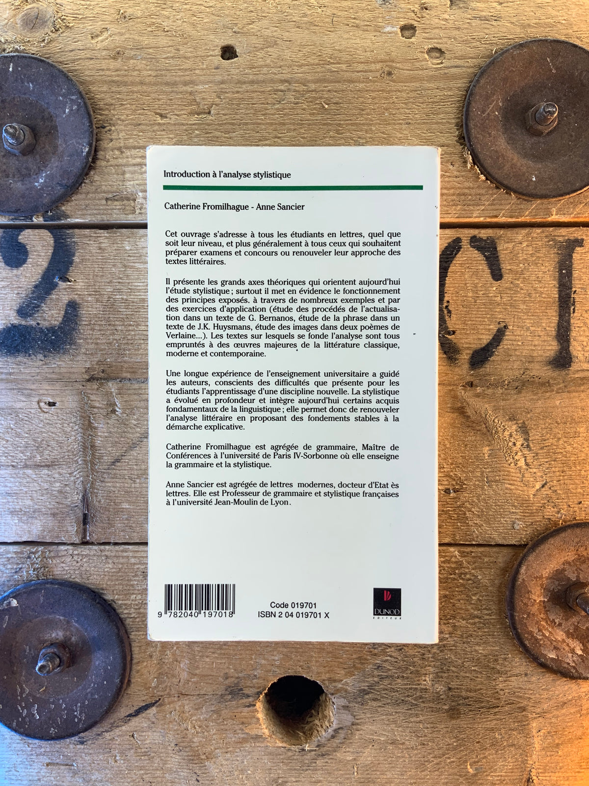 Introduction à l’analyse stylistique - Catherine Fromilhague et Anne Sancier