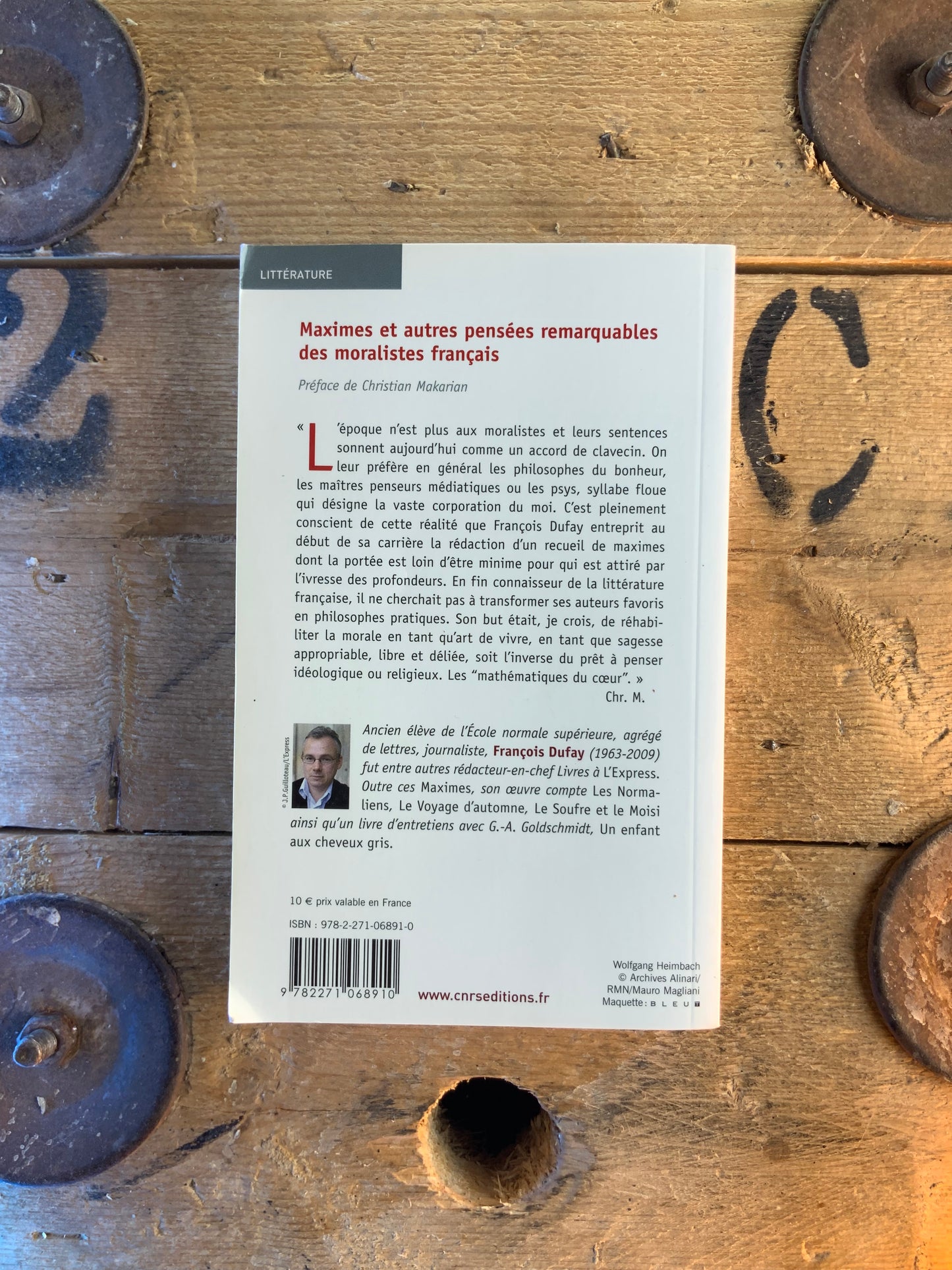 Maximes et autres pensées remarquables des moralistes français - François Dufay