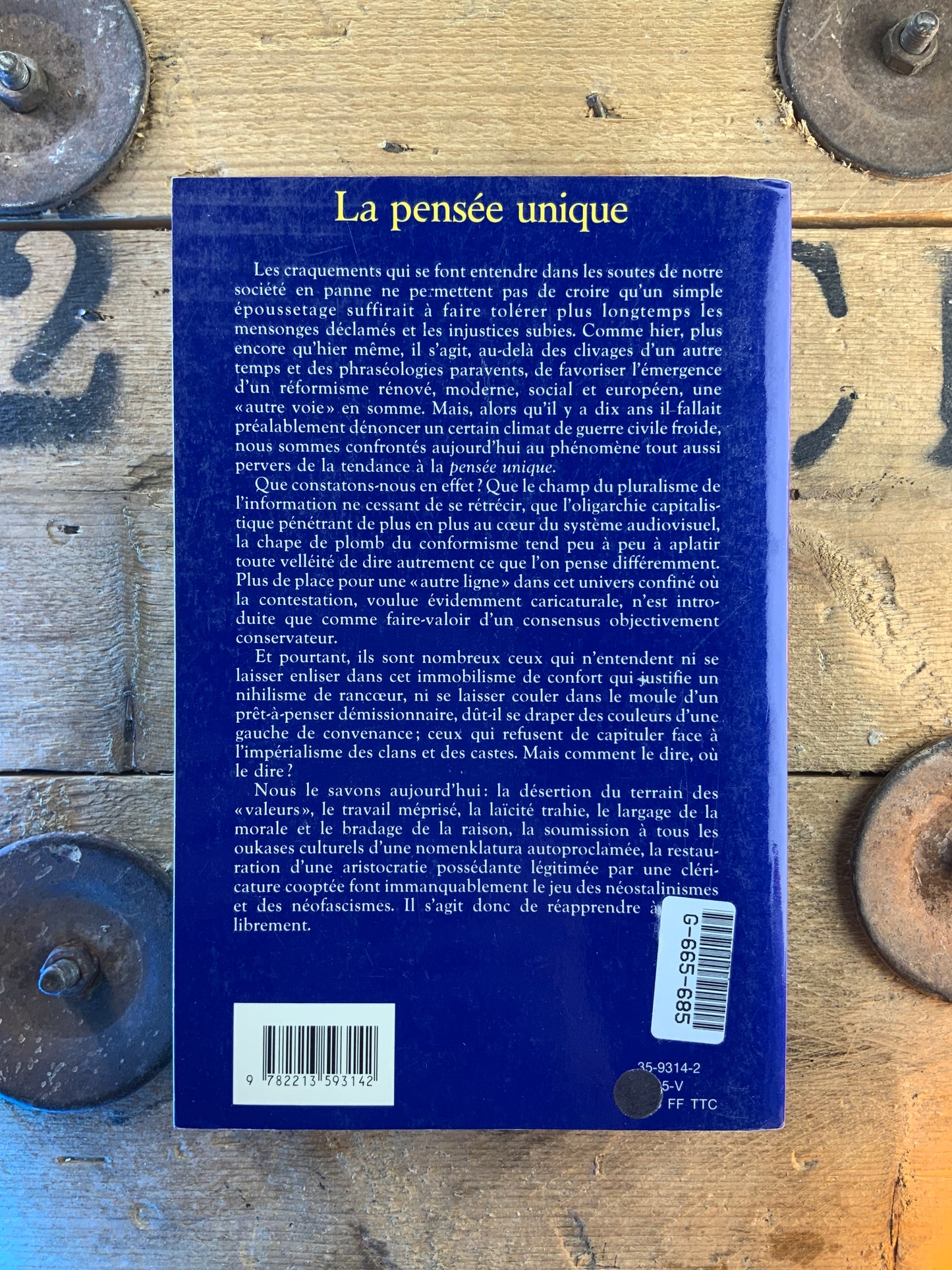 La pensée unique - Jean-François Kahn