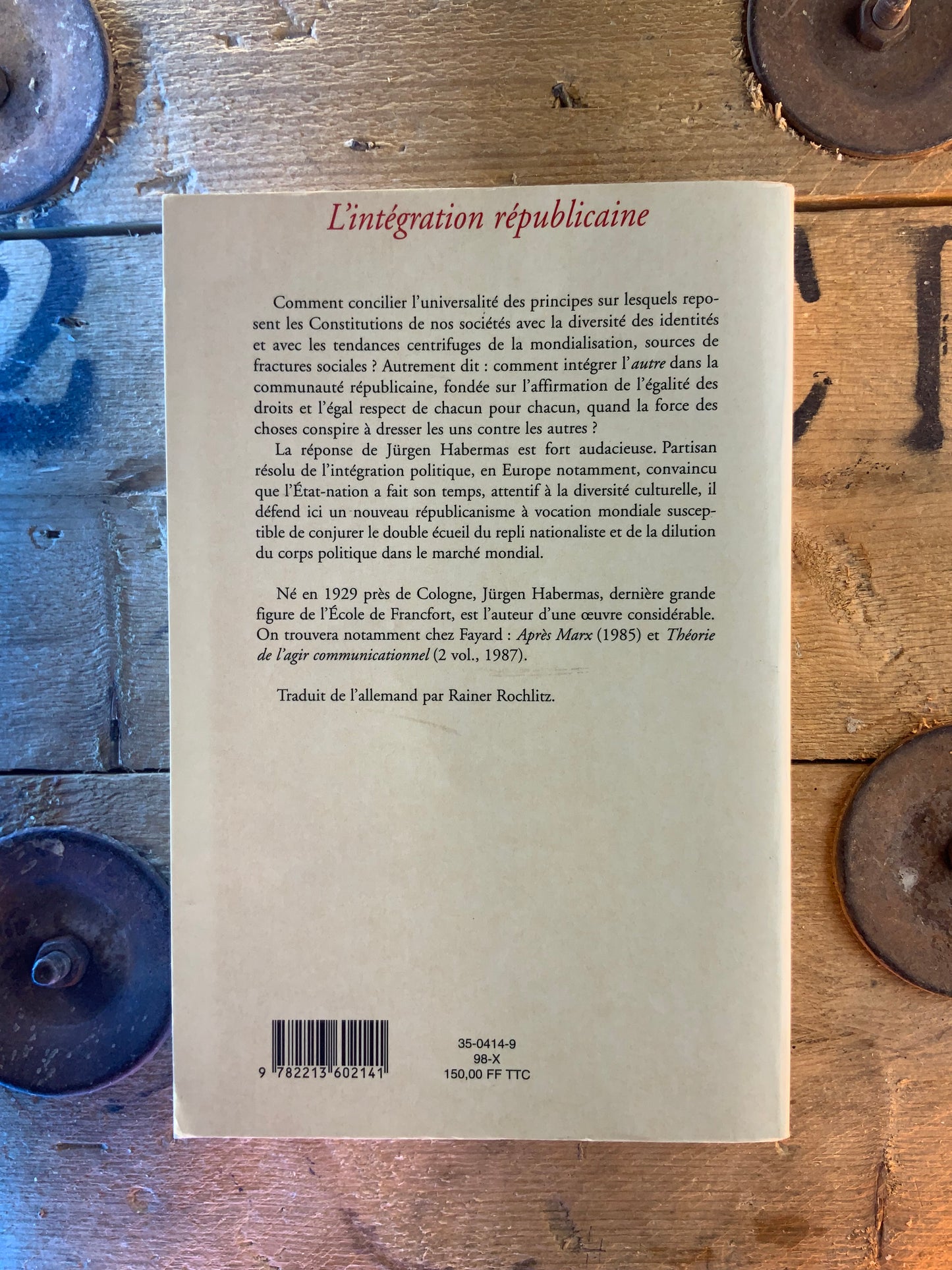 L’intégration républicaine : essais de théorie politique - Jürgen Habermas