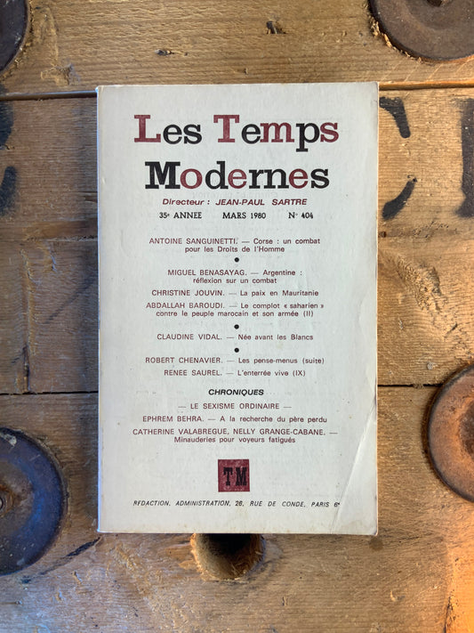 Les temps modernes numéro 404