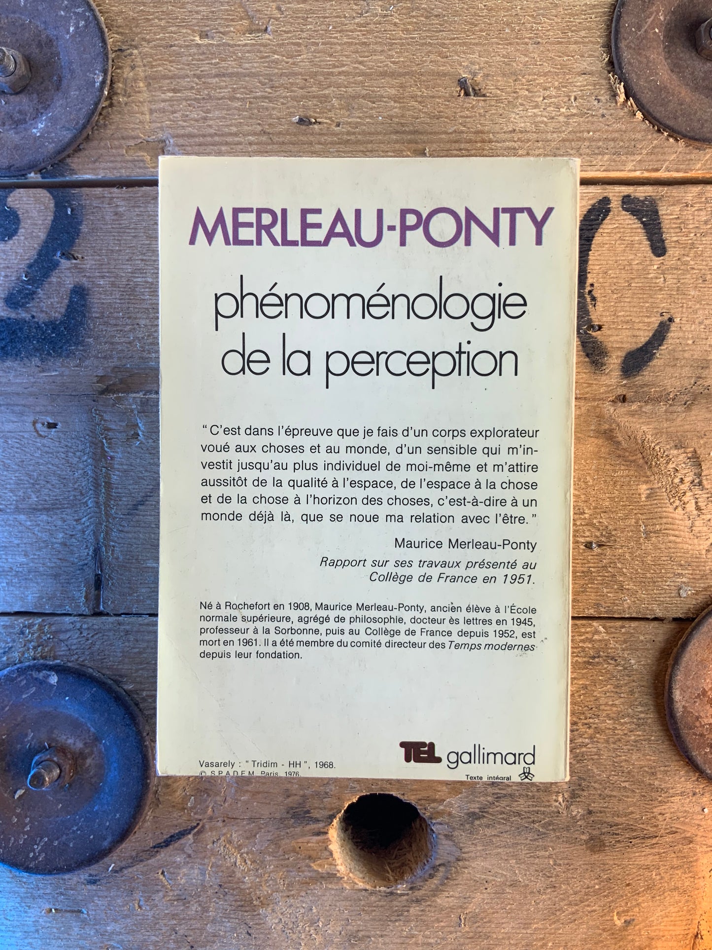 Phénoménologie de la perception - Maurice Merleau-Ponty