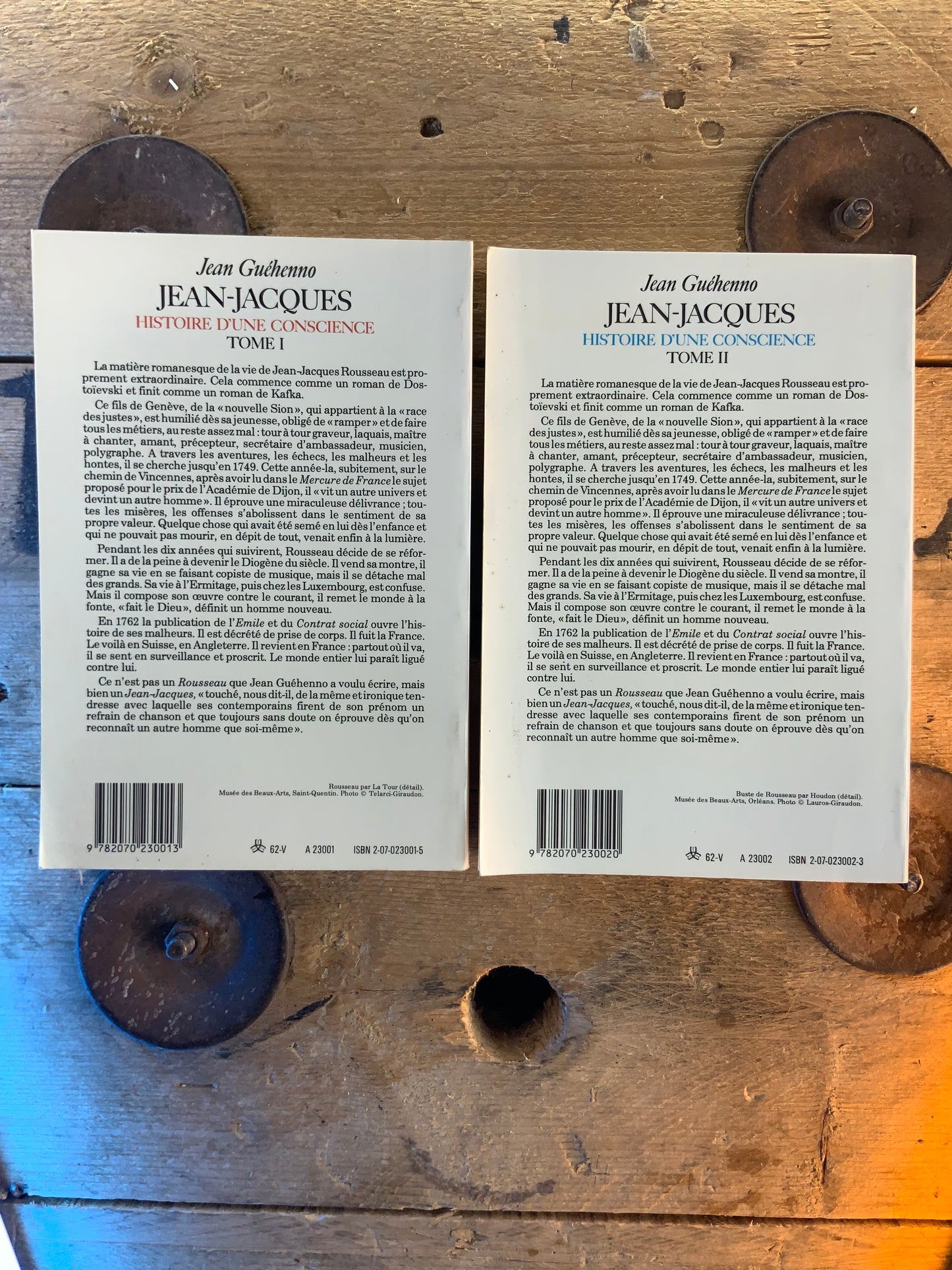 Jean-Jacques Rousseau : histoire d’une conscience - Jean Guéhenno (en 2 volumes)