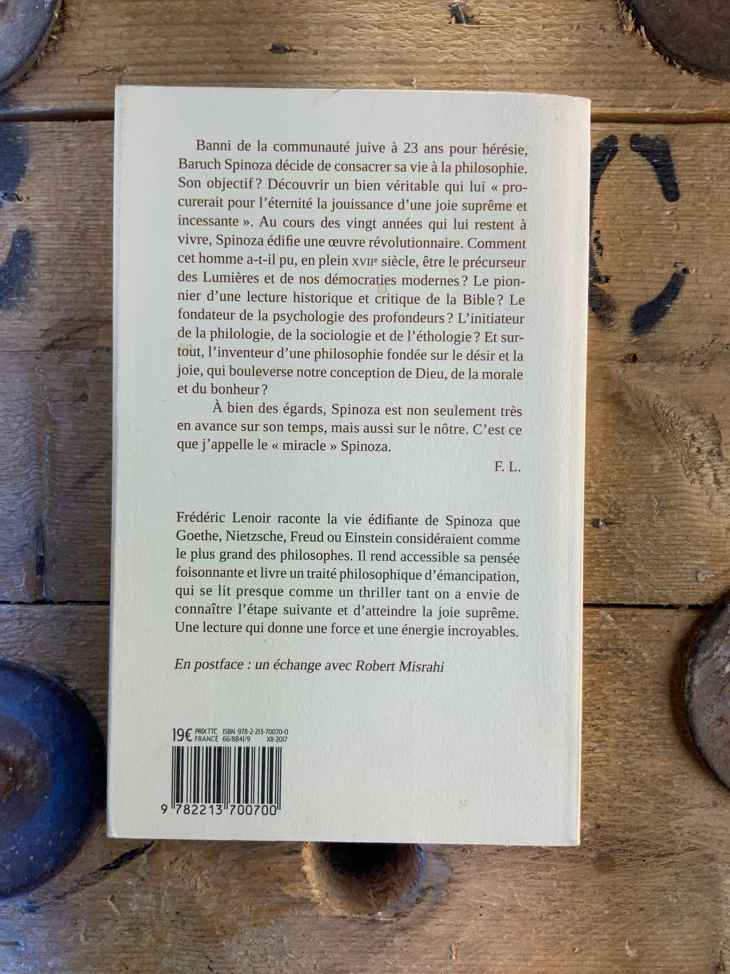 Le miracle Spinoza - Frédéric Lenoir