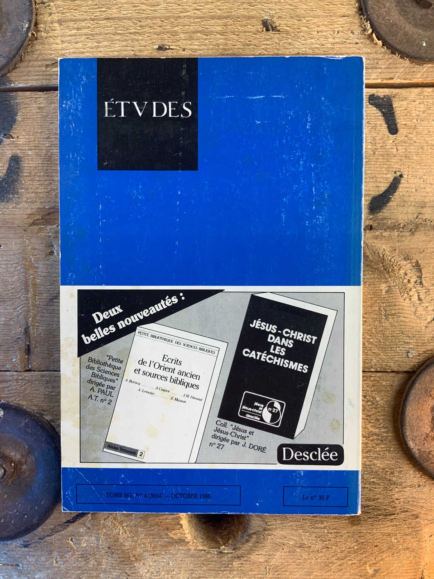 Revues Études - Octobre 1986 - n° 4