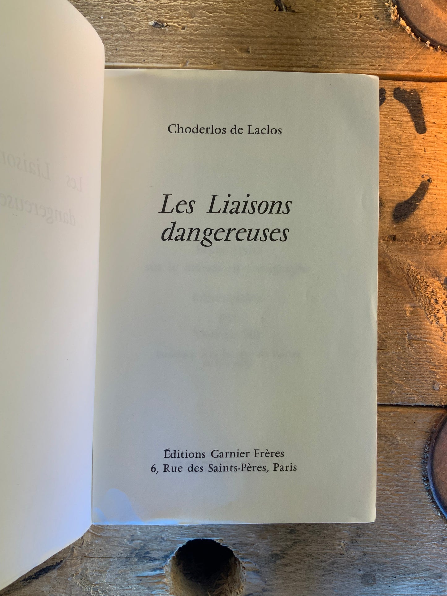 Les liaisons dangereuses - Charlos de Laclos